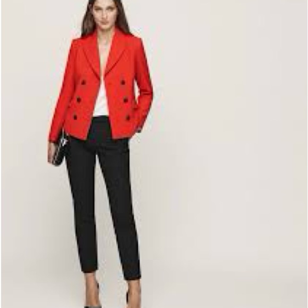 Reiss Bright Red Blazer with White Lining